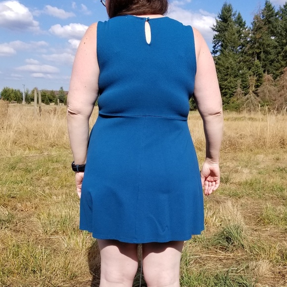 3X Monteau blue skater dress - Picture 3 of 4